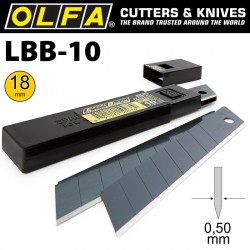 OLFA BLADES EXCEL BLACK 10 PACK ULTRA SHARP 18MM