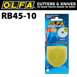 OLFA BLADES ROTARY RB45-10 10/PACK 45MM