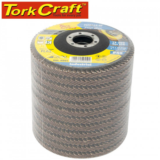 FLAP DISC ALU. OXIDE 115MM 80 GRIT FLAT 12PC METAL TIN FLAP DISC ALU. OXIDE 115MM 80 GRIT FLAT 12PC METAL TIN