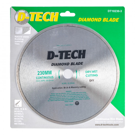 DIAMOND BLADE CONTINUOUS RIM 230 X 22.23MM TILE DIAMOND BLADE CONTINUOUS RIM 230 X 22.23MM TILE