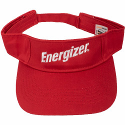 ENERGIZER RED VISOR CAP ADJUSTABLE (ONE SIZE FITS ALL)