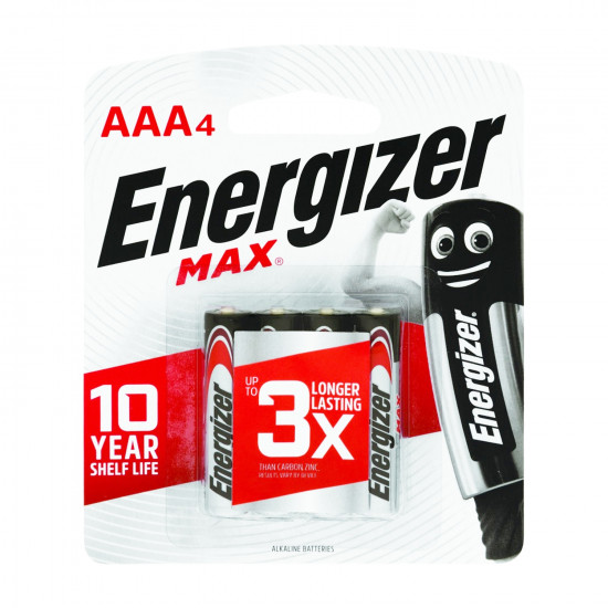 ENERGIZER MAX AAA - 4 PACK (MOQ 12) ENERGIZER MAX AAA - 4 PACK (MOQ 12)