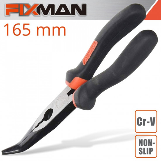 FIXMAN INDUSTRIAL BENT NOSE PLIERS 6' X 165MM FIXMAN INDUSTRIAL BENT NOSE PLIERS 6' X 165MM