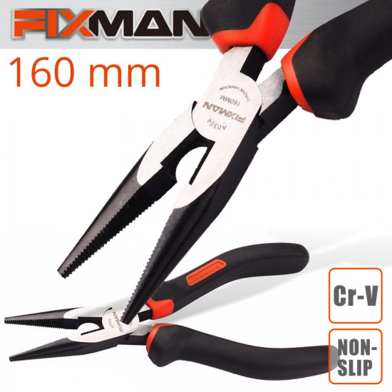 FIXMAN INDUSTRIAL LONG NOSE PLIERS 6'/165MM FIXMAN INDUSTRIAL LONG NOSE PLIERS 6'/165MM