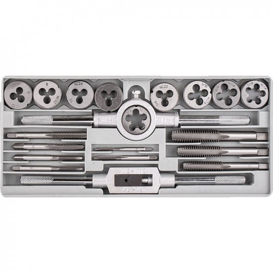 20 PIECE IMPERIAL TAP & DIE SET IN PLASTIC CASE 20 PIECE IMPERIAL TAP & DIE SET IN PLASTIC CASE