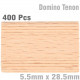 DOMINO TENON 5.5 X 28.5MM 400PC JAR BEECH WOOD DOMINO TENON 5.5 X 28.5MM 400PC JAR BEECH WOOD