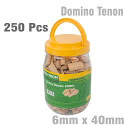 DOMINO TENON 6X40MM 250PC JAR BEECH WOOD