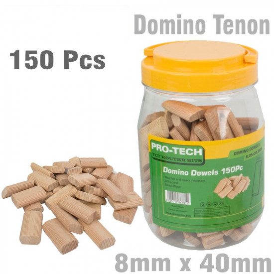 DOMINO TENON 8X40MM 150PC JAR BEECH WOOD DOMINO TENON 8X40MM 150PC JAR BEECH WOOD