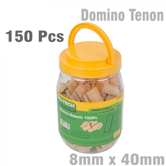 DOMINO TENON 8X40MM 150PC JAR BEECH WOOD DOMINO TENON 8X40MM 150PC JAR BEECH WOOD