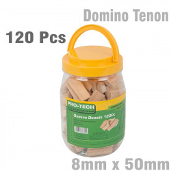 DOMINO TENON 8X50MM 120PC JAR BEECH WOOD