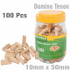 DOMINO TENON 10X50MM 100PC JAR BEECH WOOD DOMINO TENON 10X50MM 100PC JAR BEECH WOOD
