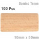 DOMINO TENON 10X50MM 100PC JAR BEECH WOOD DOMINO TENON 10X50MM 100PC JAR BEECH WOOD