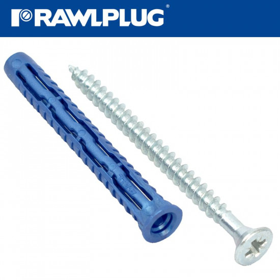 UNIVERSAL NYLON PLUG+SCREWS 6MMX50MM X50-BOX UNIVERSAL NYLON PLUG+SCREWS 6MMX50MM X50-BOX