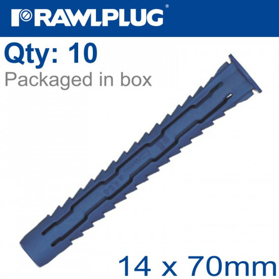 UNIVERSAL NYLON PLUG X14MMX70MM X10-BOX UNIVERSAL NYLON PLUG X14MMX70MM X10-BOX