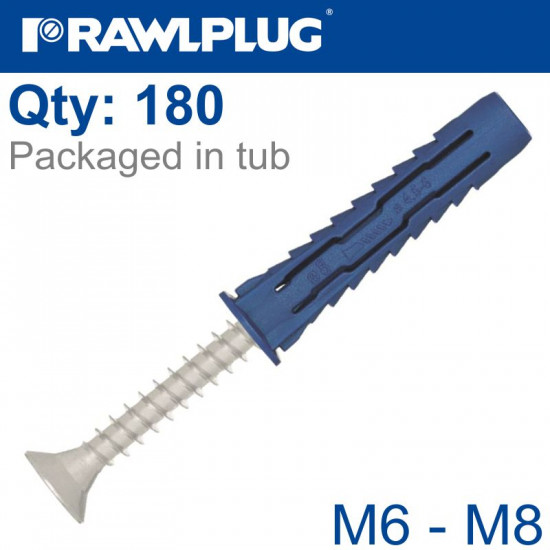 4ALL ASSORTED PLUGS M6 M8 & SCREWS TUB 180PCS 4ALL ASSORTED PLUGS M6 M8 & SCREWS TUB 180PCS