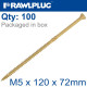 R-DSX SCREWS M5 X 120X72 GINGER RUSPERT X100-TUB R-DSX SCREWS M5 X 120X72 GINGER RUSPERT X100-TUB