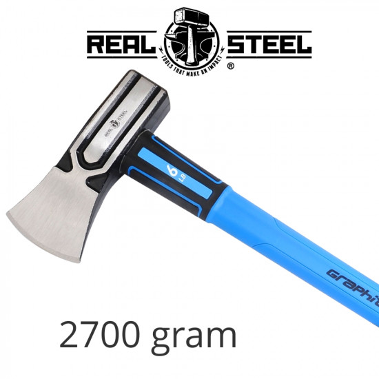 AXE HAMMER HEAD GRAPH. HANDLE REAL STEEL AXE HAMMER HEAD GRAPH. HANDLE REAL STEEL