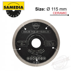 DIAMOND BLADE 115MM CONTINIOUS IND GENL. TILE THIN CUT SOLID TCS