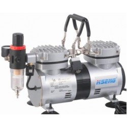 COMPRESSOR FOR AIRBRUSH 2CYL W/REG.& FILTER