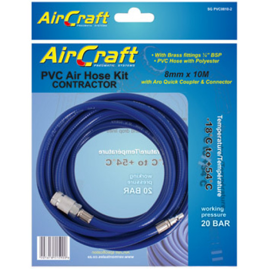 PVC HOSE 8MM X 10M WITH ARO QUICK COUPLER & CONNECTOR PVC HOSE 8MM X 10M WITH ARO QUICK COUPLER & CONNECTOR