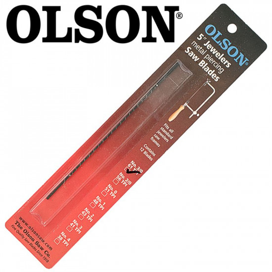 JEWELERS METAL PIERCING SAW BLADES 61TPI PLAIN END 6PC JEWELERS METAL PIERCING SAW BLADES 61TPI PLAIN END 6PC