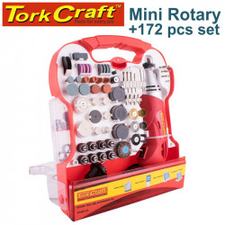 MINI ROTARY TOOL 170W AND ACCESSORY KIT 172 PC IN PLASTIC CASE