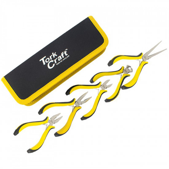 TORK CRAFT 5PC MINI PLIER SET C/W CARRY BAG TORK CRAFT 5PC MINI PLIER SET C/W CARRY BAG