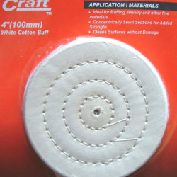 COTTON BUFF REPLACEMENT 100MM CARDED