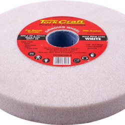 GRINDING WHEEL 200X25X32MM WHITE COARSE 36GR W/BUSHES FOR BENCH GRIN