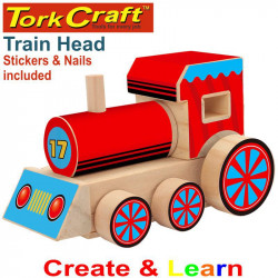CREATE AND LEARN WOODEN TRAIN HEAD