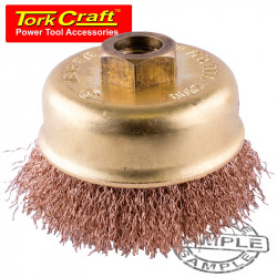 WIRE CUP BRUSH NON SPARKING CRIMPED 60MMXM14  BULK
