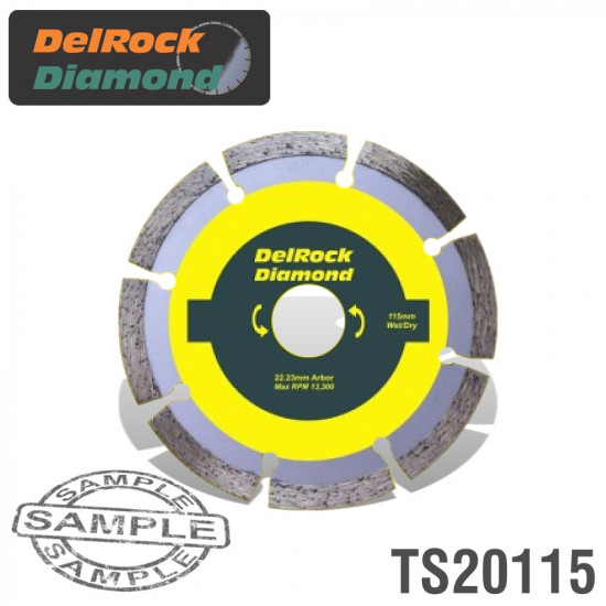 DIAMOND BLADE 115MM SEGMENTED DELROCK DIAMOND BLADE 115MM SEGMENTED DELROCK