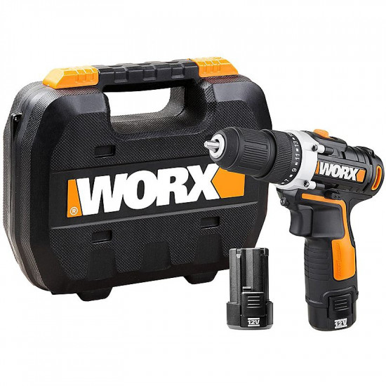 DRILL DRIVER 12V 2 X 2.0AH STD CHARGER INJ BOX WITH HOLSTER WORX DRILL DRIVER 12V 2 X 2.0AH STD CHARGER INJ BOX WITH HOLSTER WORX