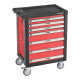 FIXMAN 7 DRAWER IND. ROLLER CABINET ON CASTORS WITH 130PC OF STOCK