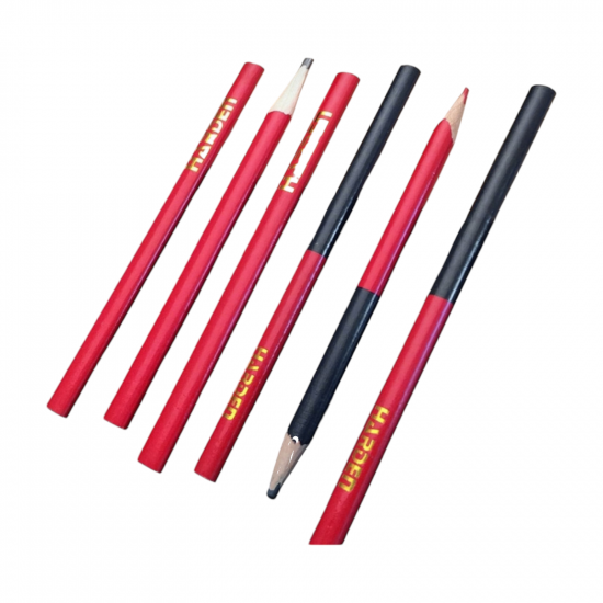 12X7.4X176mm 12Pcs Oval Carpentry Pencil