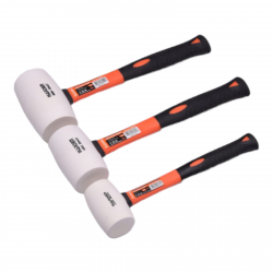 HARDEN 450g White Rubber Mallet With Fibreglass Handle HARDEN 450g White Rubber Mallet With Fibreglass Handle